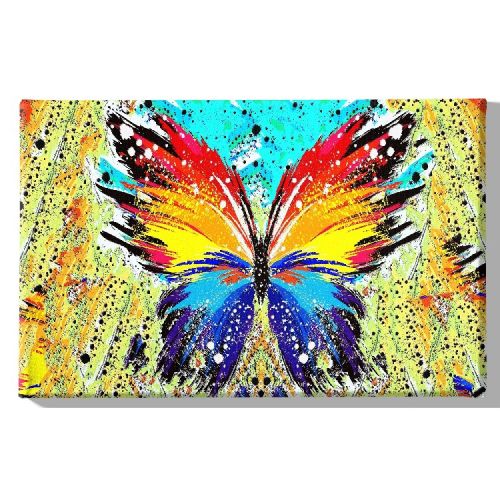 EPIKASA Stampa su Tela Farfalla - Multicolore 70x3x45 cm
