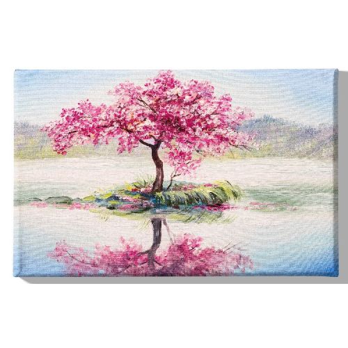EPIKASA Canvas Print Tree 12 - Pink 70x3x45 cm