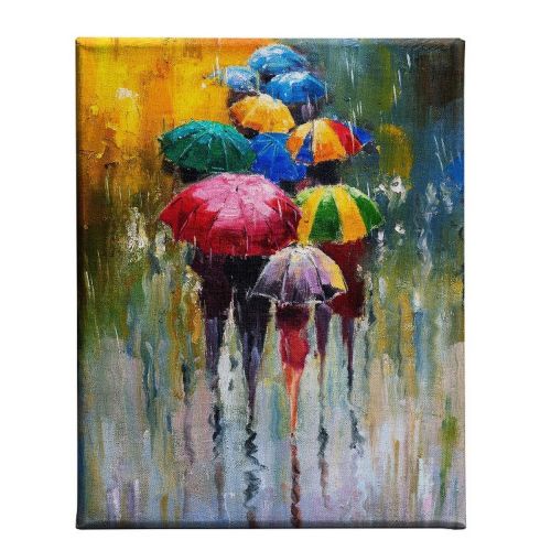 EPIKASA Stampa su Tela Sotto La Pioggia 1 - Multicolore 45x3x70 cm