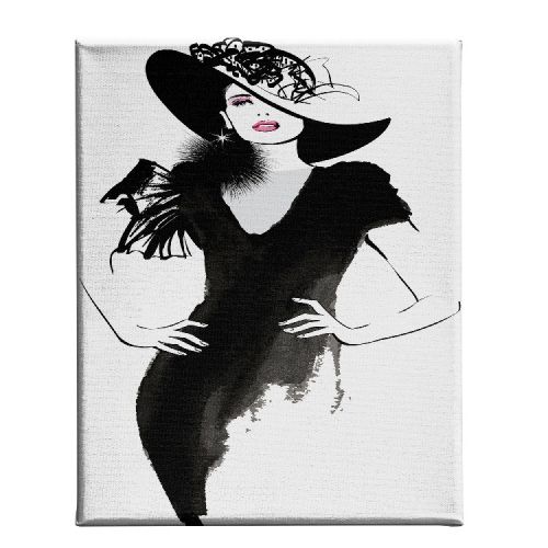 EPIKASA Canvas Print Woman 2 - Black 45x3x70 cm