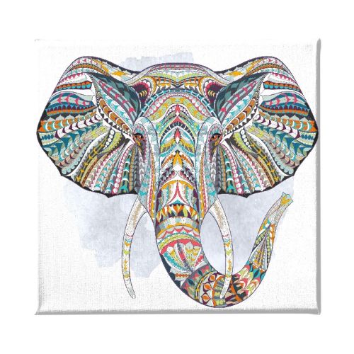 EPIKASA Stampa su Tela Elefante 5 - Multicolore 60x3x60 cm