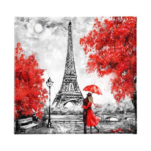 EPIKASA Canvas Print Eiffel Tower 3 - Red 60x3x60 cm