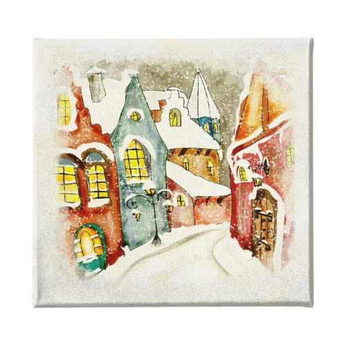 EPIKASA Canvas Print Snowy Landscape for Children - Multicolor 60x3x60 cm