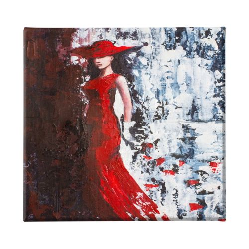 EPIKASA Canvas Print Woman 6 - Red 60x3x60 cm