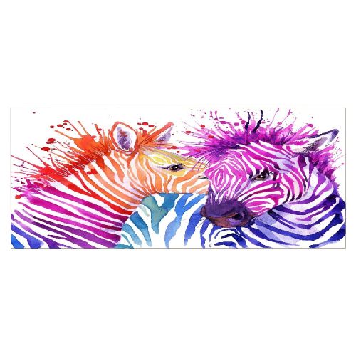EPIKASA Stampa su Tela Zebra - Multicolore 100x3x70 cm