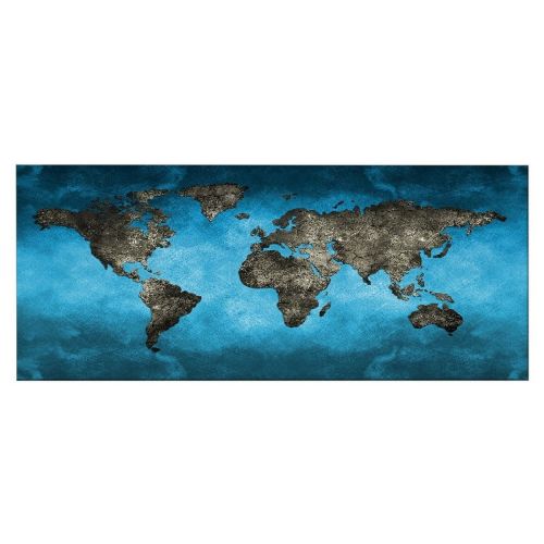 EPIKASA Canvas Print World Map 7 - Blue 100x3x70 cm