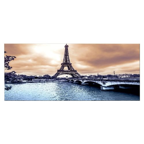 EPIKASA Canvas Print Eiffel Tower 02 - Orange 100x3x70 cm