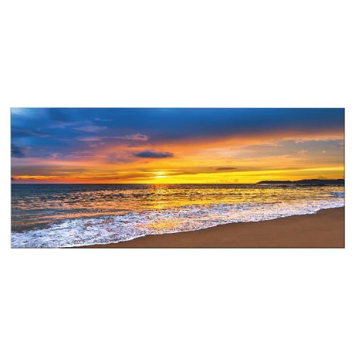 EPIKASA Canvas Print Sunset Over the Sea - Orange 100x3x70 cm