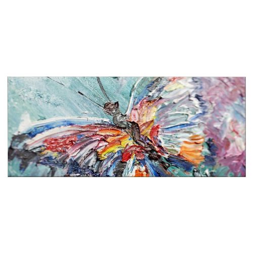 EPIKASA Stampa su Tela Farfalla - Multicolore 100x3x70 cm
