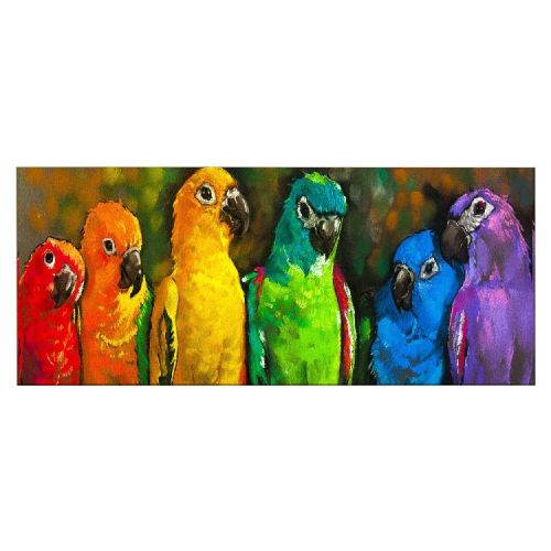 EPIKASA Stampa su Tela Pappagalli - Multicolore 100x3x70 cm