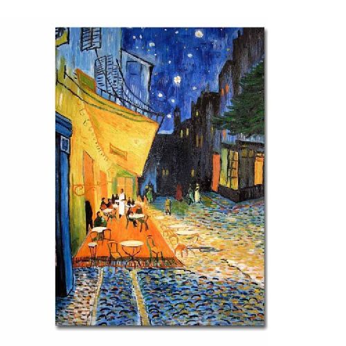EPIKASA Stampa su Tela Van Gogh Terrazza Del Caffè La Sera - Blu 50x3x70 cm