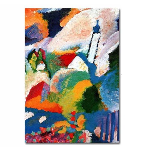 EPIKASA Stampa su Tela Kandinsky Murnau Con La Chiesa - Multicolore 50x3x70 cm