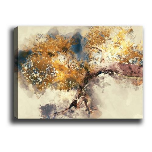 EPIKASA Canvas Print Abstract Tree - Orange 70x3x50 cm