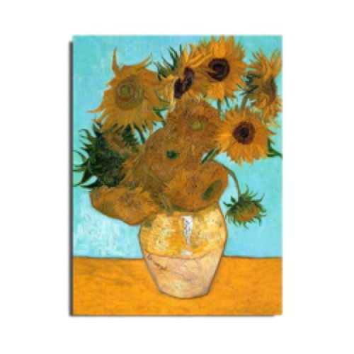 EPIKASA Stampa su Tela Van Gogh I Girasoli - Arancione 50x3x70 cm