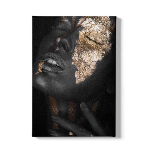 EPIKASA Canvas Print Woman and Flowers 03 - Black 50x3x70 cm