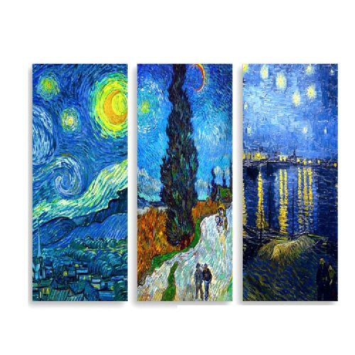 EPIKASA Canvas Print Works by Van Gogh - Blue 23x3x50 cm, 23x3x50 cm, 23x3x50 cm