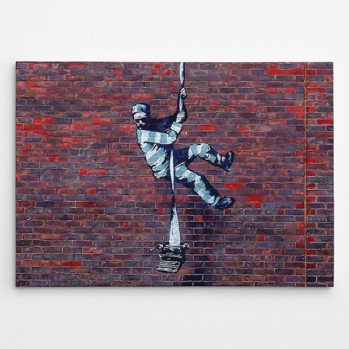 EPIKASA Canvas Print Banksy Escape - Red 100x3x70 cm