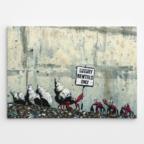 EPIKASA Canvas Print Banksy Cromer Crabs - Red 100x3x70 cm