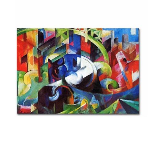 EPIKASA Stampa su Tela Franz Marc Espressionismo - Multicolore 100x3x70 cm