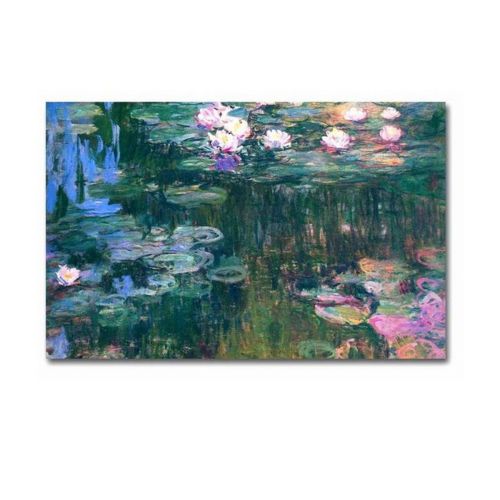 EPIKASA Canvas Print Monet Water Lilies - Green 100x3x70 cm