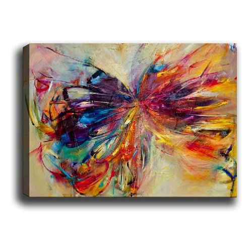 EPIKASA Canvas Print Abstract Butterfly - Multicolor 100x3x70 cm