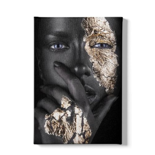 EPIKASA Canvas Print Woman and Flowers 05 - Black 70x3x100 cm