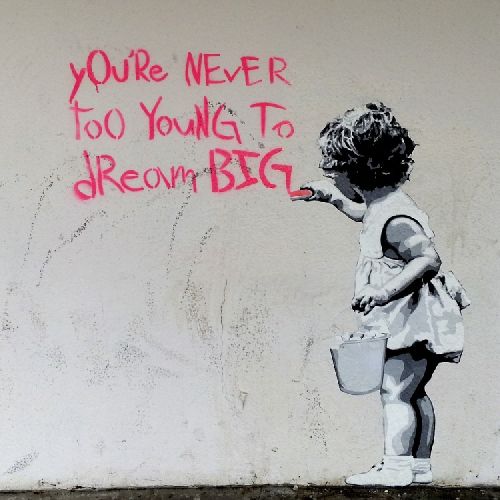 EPIKASA Stampa su Tela Banksy Dream Big - Multicolore 60x3x60 cm