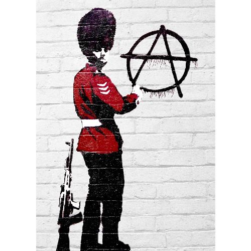 EPIKASA Stampa su Tela Banksy Soldato Anarchico - Multicolore 70x3x100 cm