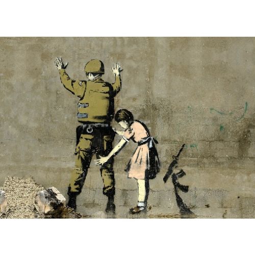 EPIKASA Stampa su Tela Banksy Perquisizione - Multicolore 100x3x70 cm