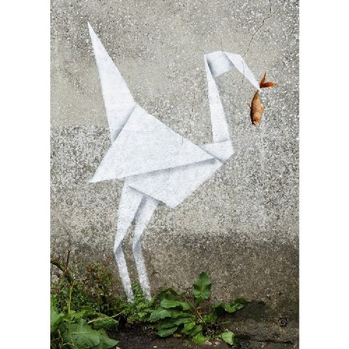 EPIKASA Canvas Print Banksy Paper Crane - Multicolor 70x3x100 cm