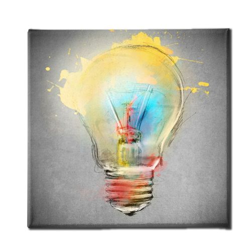 EPIKASA Canvas Print Light Bulb - Multicolor 60x3x60 cm