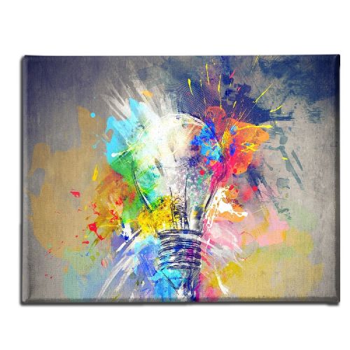 EPIKASA Canvas Print Light Bulb - Multicolor 150x3x100 cm