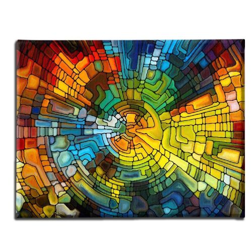 EPIKASA Canvas Print Abstract Colour - Multicolor 150x3x100 cm
