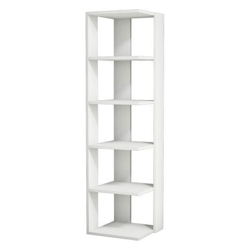 EPIKASA Bookcase Corner - White 41,8x41,8x160,8 cm