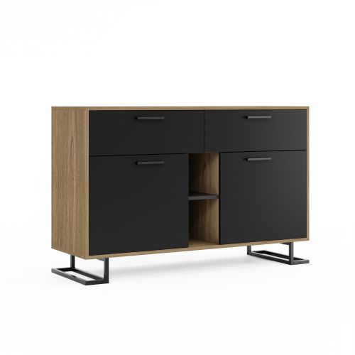 EPIKASA Multiuse Cabinet Full Moon - Black 140x45x90 cm