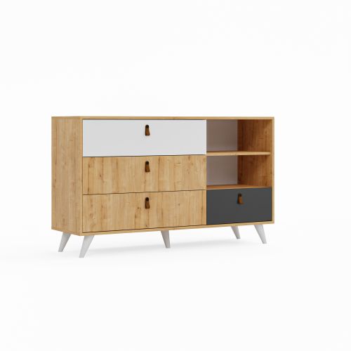 EPIKASA Multiuse Cabinet Pera - Oak 150x45x90 cm