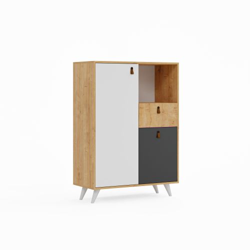 EPIKASA Multiuse Cabinet Pera - Oak 100x45x140 cm