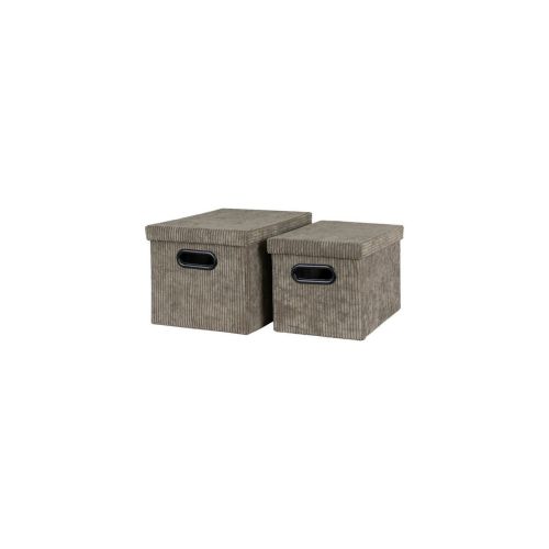EPIKASA 2 pcs Storage Baskets Set Vinh - Green 29x19x18 cm  - 33x23x20 cm