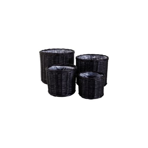 EPIKASA 4 pcs Storage Baskets Set Bogor - Black 40x40x35 cm - 35x35x30 cm - 29x29x25 cm -25x25x20 cm