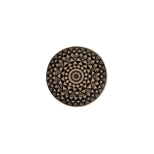 EPIKASA Round Carpet Bombay - Black 120x120x1 cm