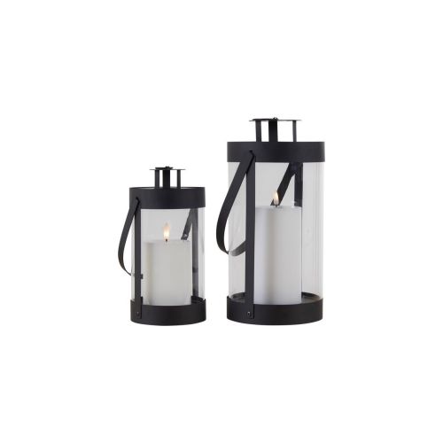 EPIKASA Lantern Bondi - Black 12x12x24 cm -15x15x32 cm
