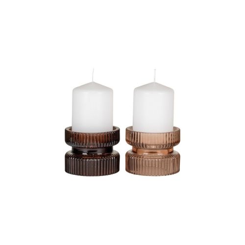 EPIKASA Candle Holder Candle - Brown 9x9x7 cm