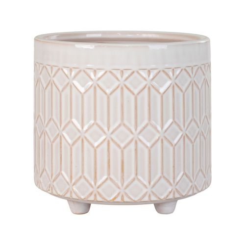 EPIKASA Decorative Vase Flowerpot - White 15,5x15,5x16,5 cm