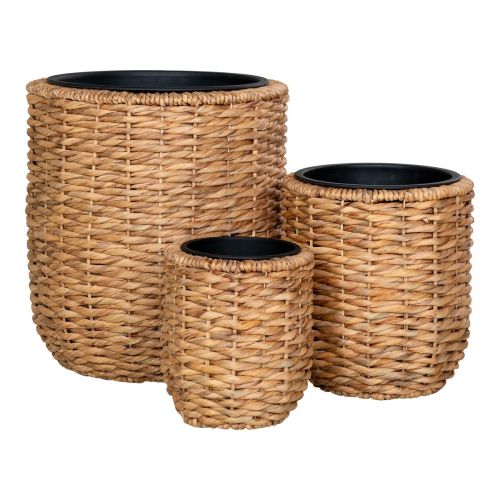 EPIKASA 3 pcs Storage Baskets Set Hanoi - Brown 25x25x27 cm - 34x34x36 cm - 49x49x51,5 cm