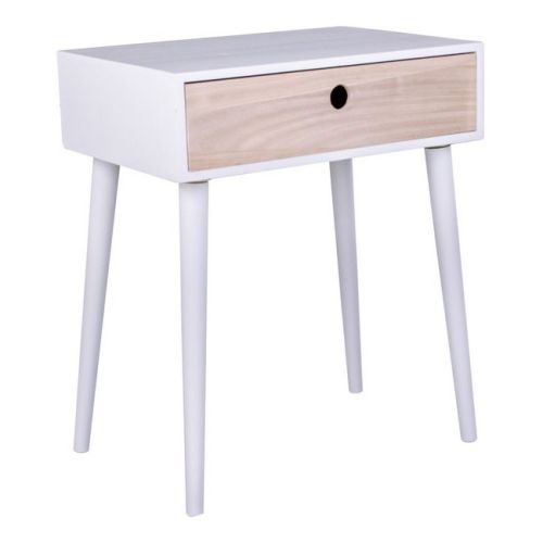 EPIKASA Bedside Table Parma - White 45x32x54,5 cm