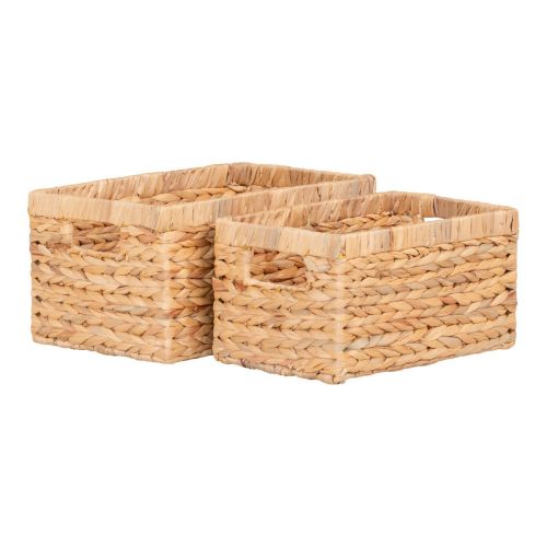 EPIKASA 2 pcs Storage Baskets Set Passo - Brown 30x20x16 cm - 35x24x18 cm