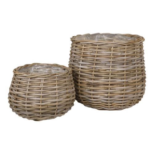 EPIKASA 2 pcs Storage Baskets Set Pulo - Brown 27x27x21 cm - 38x38x34 cm