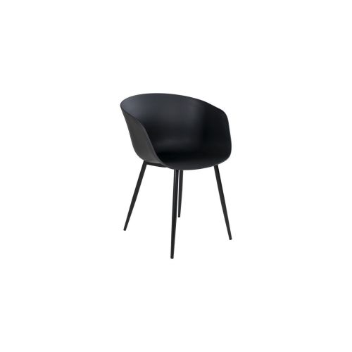 EPIKASA 2 pcs Chairs Set Roda - Black 53x54,5x79 cm