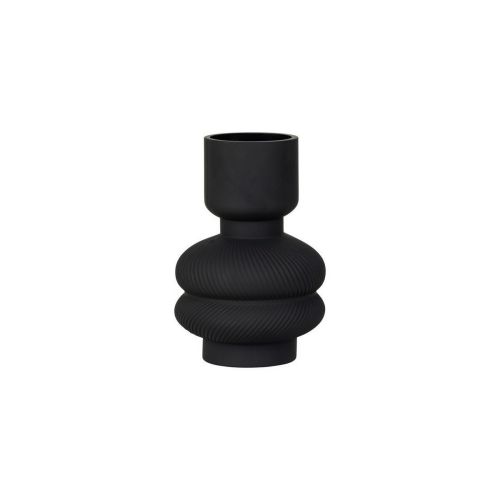 EPIKASA Decorative Vase Fern - Black 15x15x22 cm